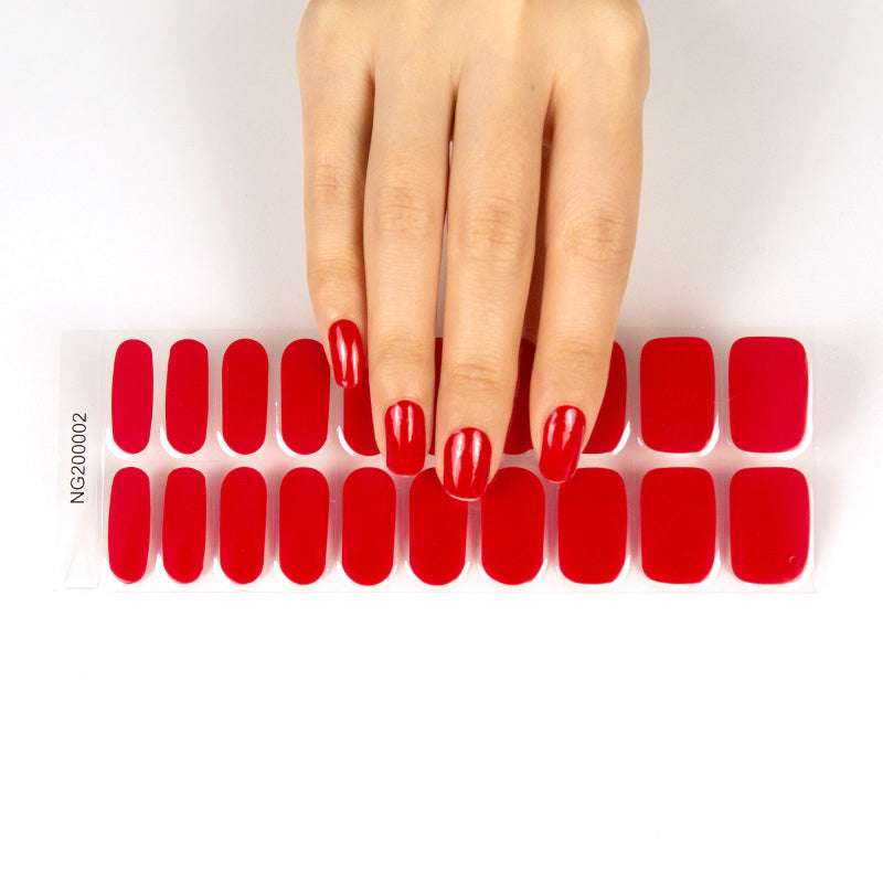 Semi-Cured Gel Nail Wraps NG200002/ Classic Red