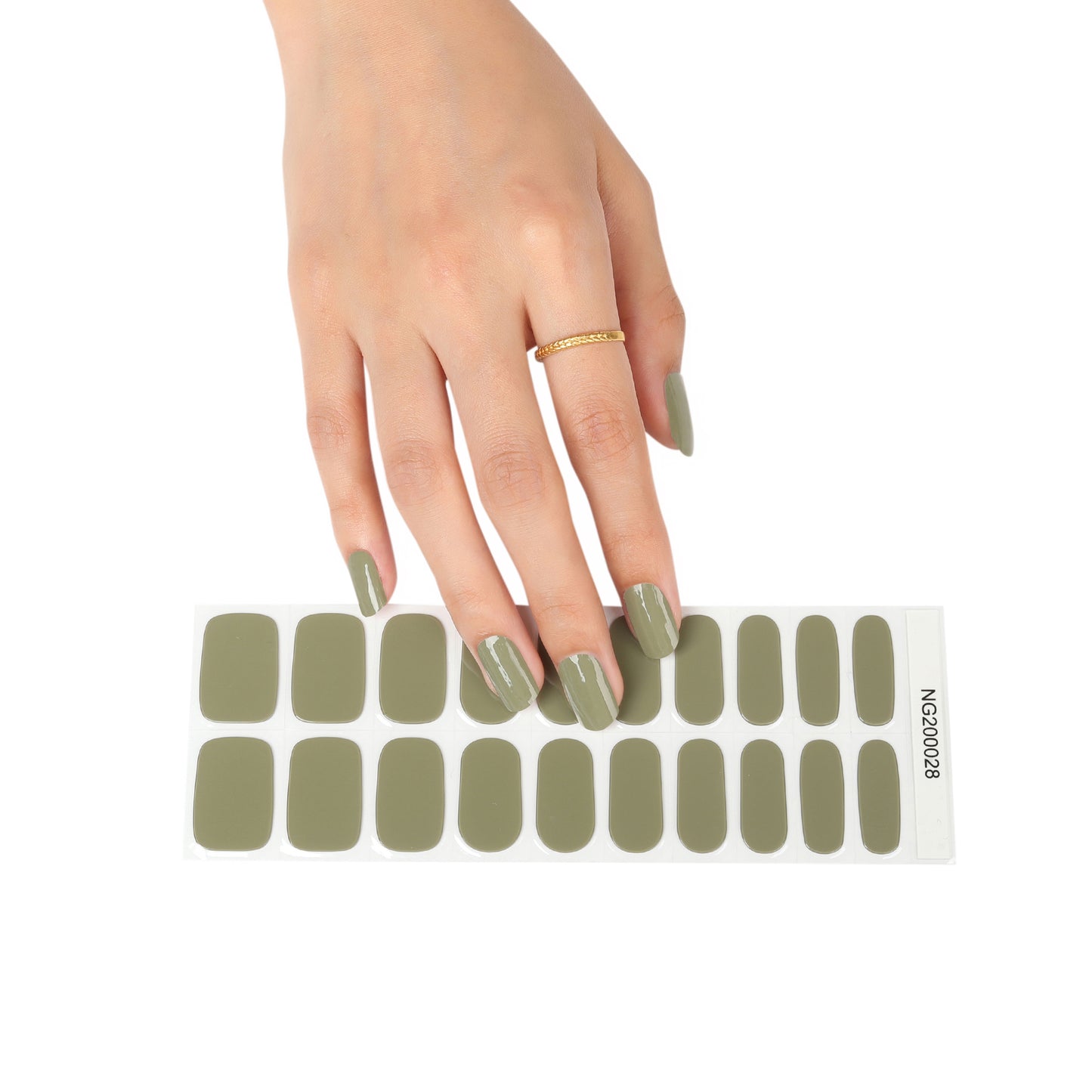 Semi-Cured Gel Nail Wraps NG200028/ Olive Green
