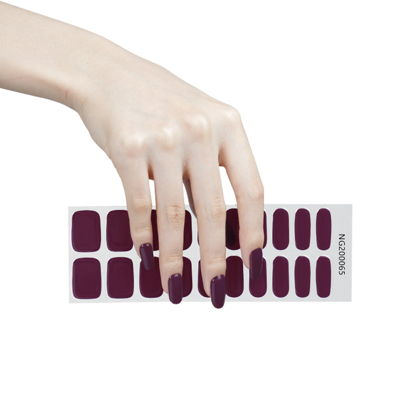 Semi-Cured Gel Nail Wraps NG200065/ Aubergine
