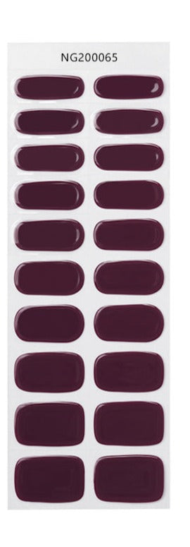 Semi-Cured Gel Nail Wraps NG200065/ Aubergine