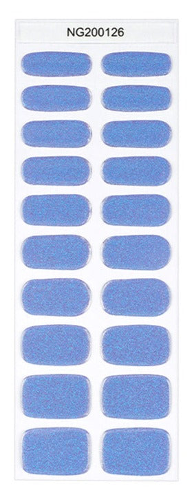 Semi-Cured Gel Nail Wraps NG200126/ Shiny Blue