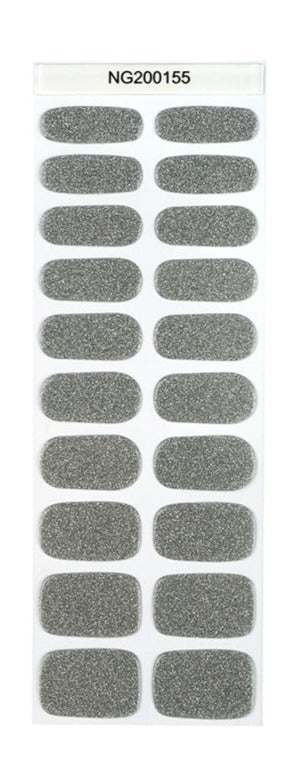 Semi-Cured Gel Nail Wraps NG200155/ Glitter Grey