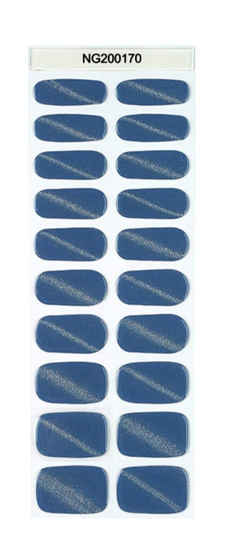 Semi-Cured Gel Nail Wraps NG200170/ Blue Design
