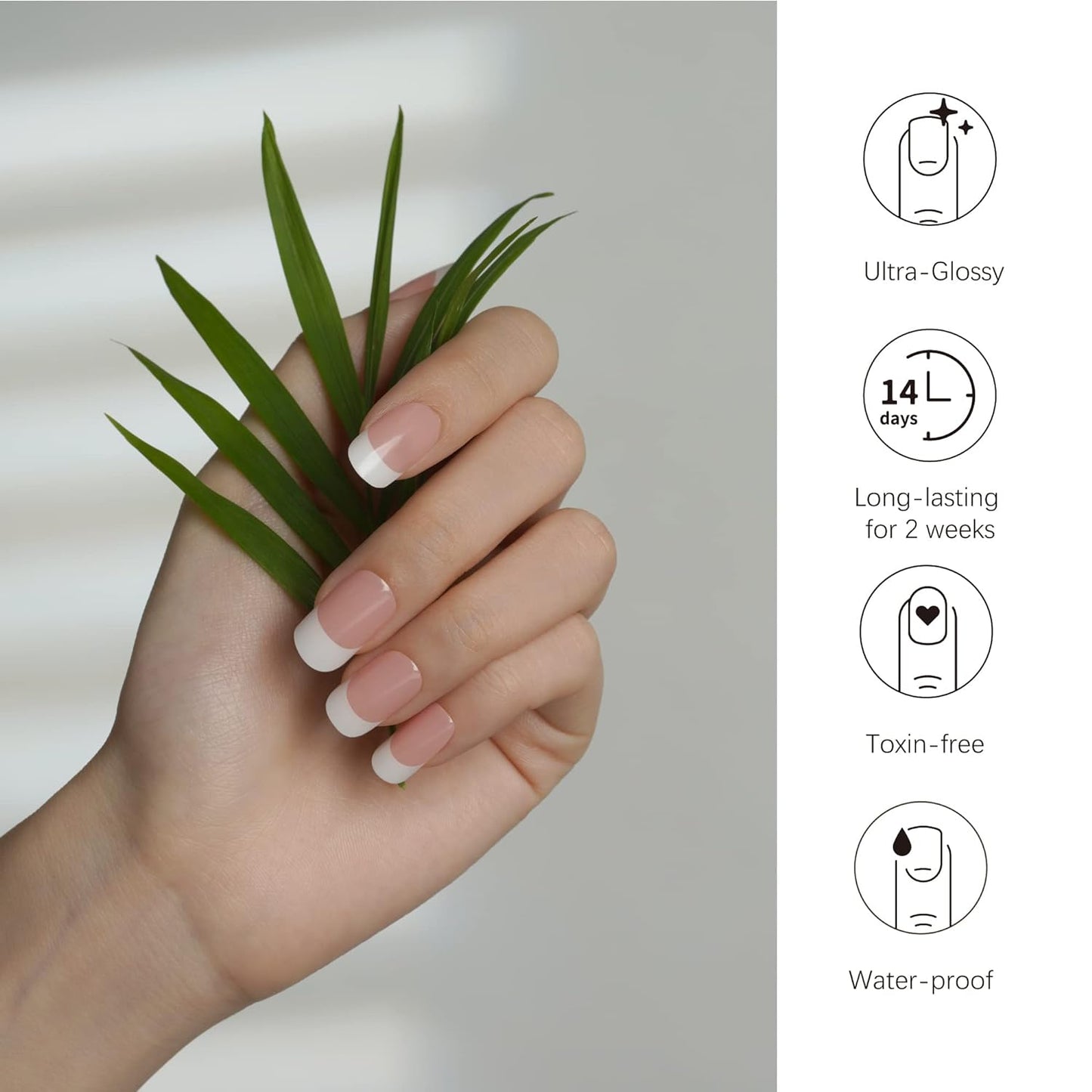 Semi-Cured Gel Nail Wraps NG200265/ French