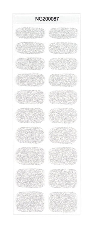 Semi-Cured Gel Nail Wraps NG200087/ Glitter White