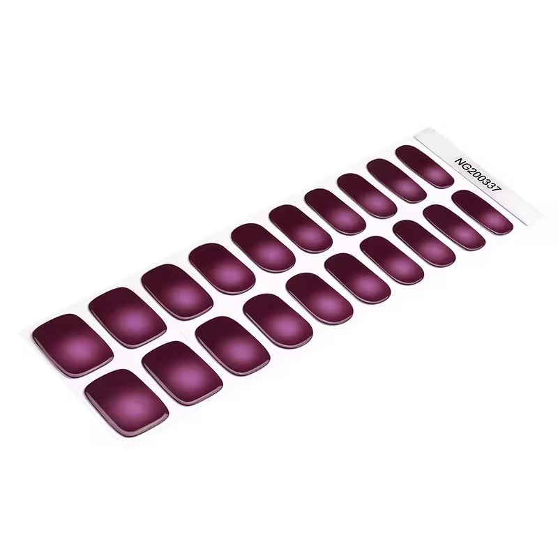 Semi-Cured Gel Nail Wraps NG200337 Dim Purple 20 pieces