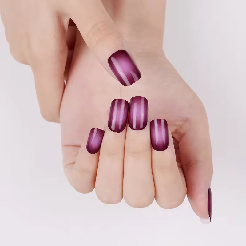 Semi-Cured Gel Nail Wraps NG200337 Dim Purple 20 pieces