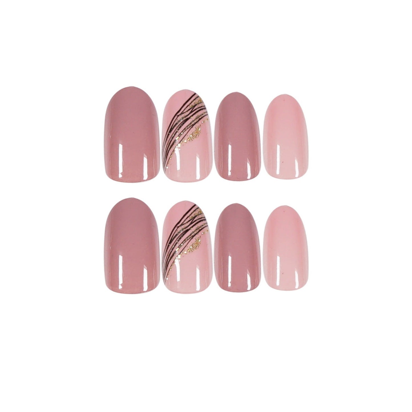 Acrylic Press-On Nails JP867/ Nude Design