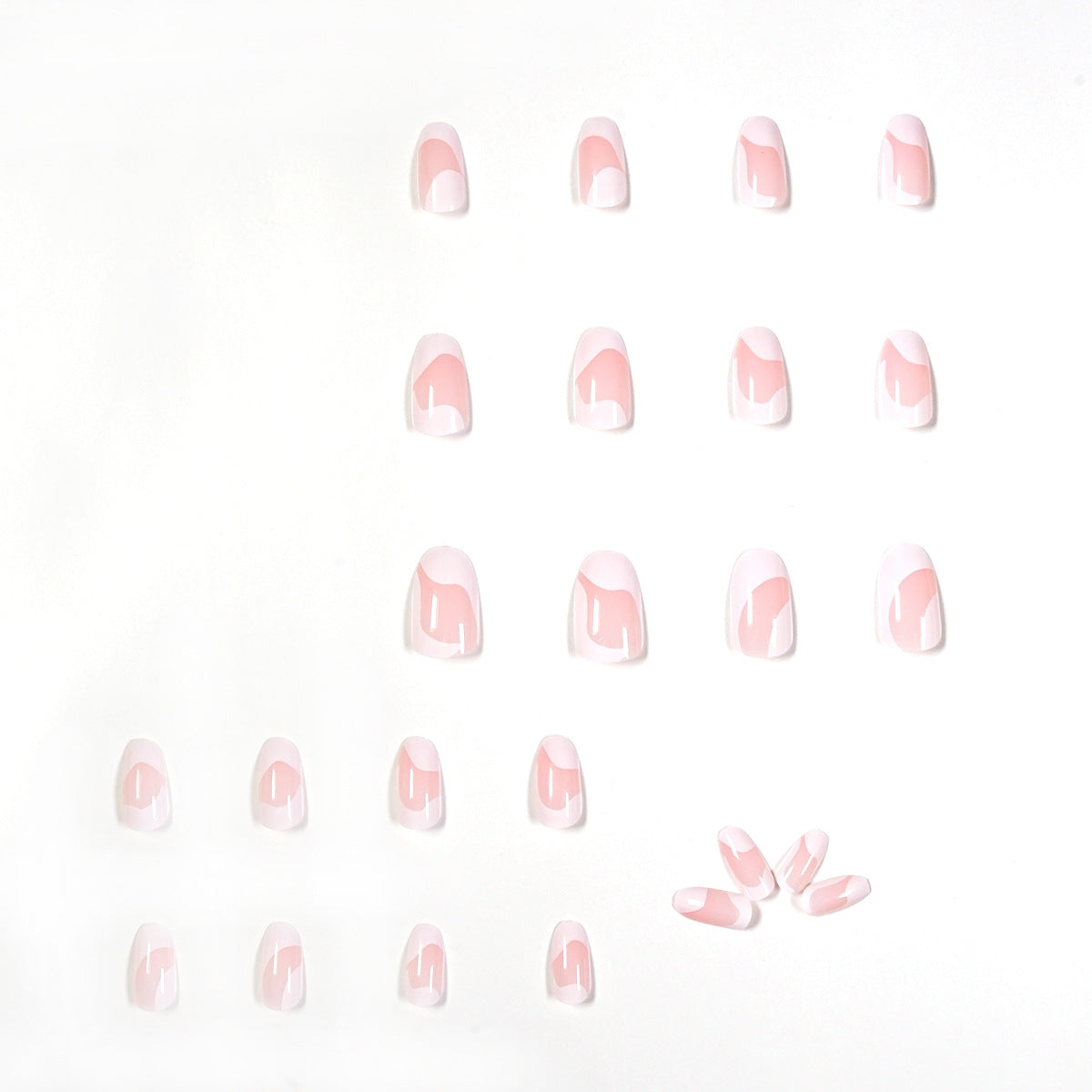 Acrylic Press-On Nails JP1221/ French Design
