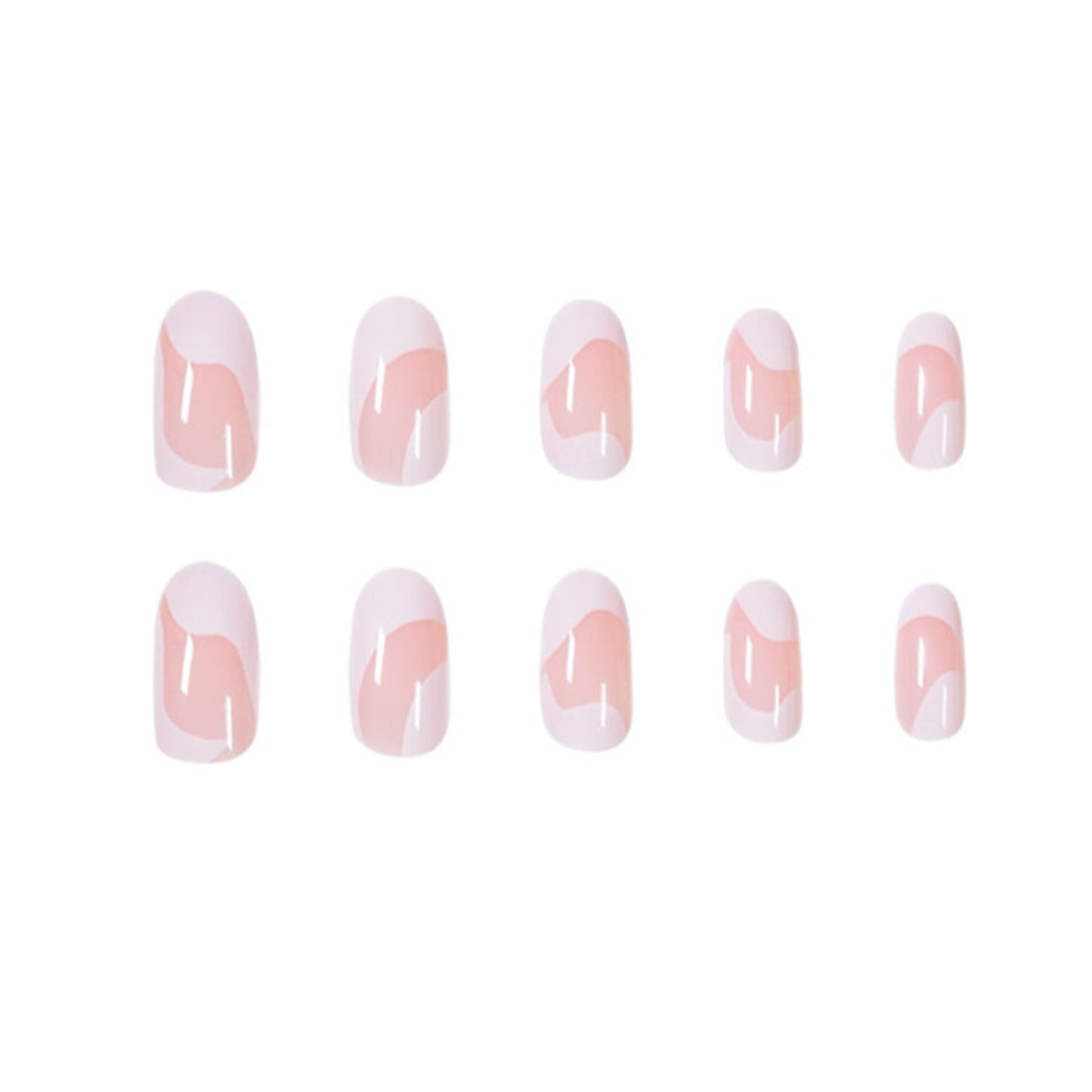 Acrylic Press-On Nails JP1221/ French Design