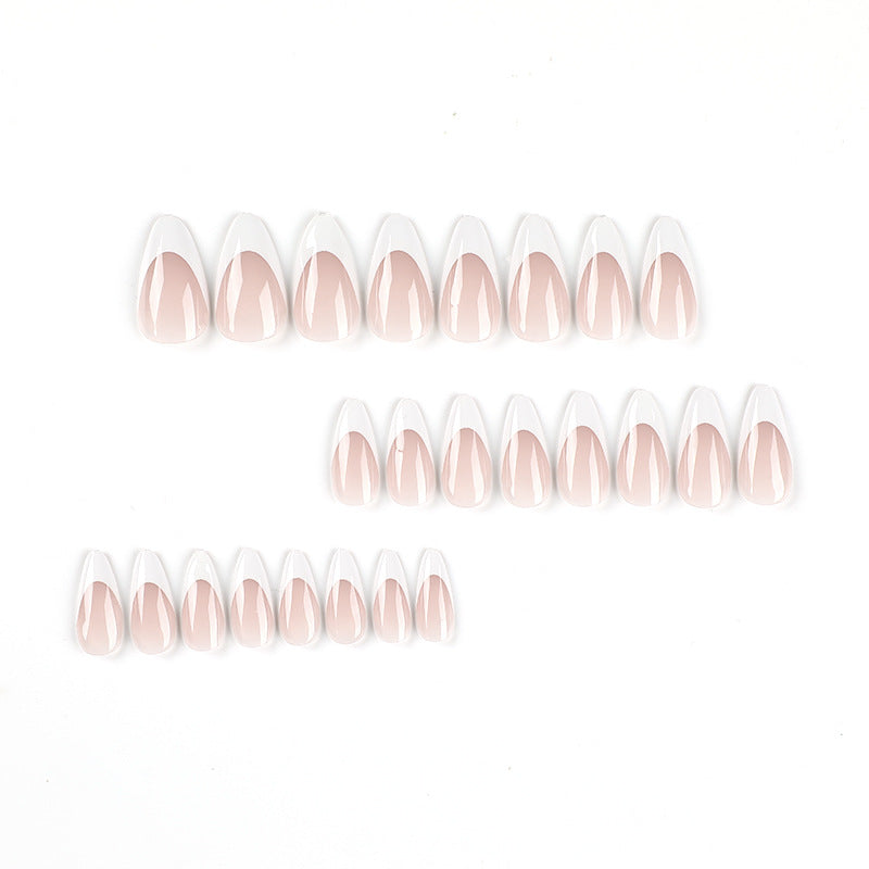 Acrylic Press-On Nails JP2418/ French Almond