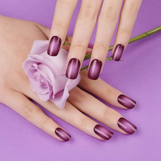 Semi-Cured Gel Nail Wraps NG200337 Dim Purple 20 pieces