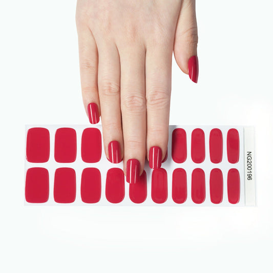 Semi-Cured Gel Nail Wraps NG200196/ Reddish