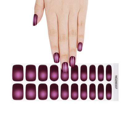Semi-Cured Gel Nail Wraps NG200337 Dim Purple 20 pieces