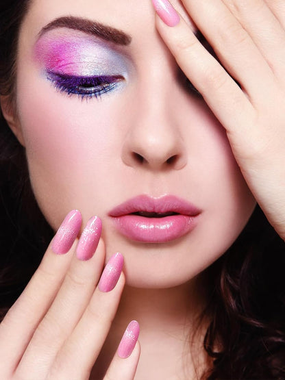 Semi-Cured Gel Nail Wraps NG200169/ Pink Design