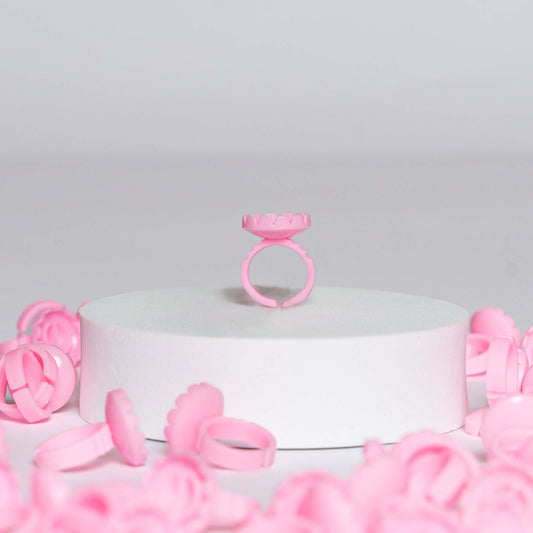 Pink Glue Rings (25 pieces)