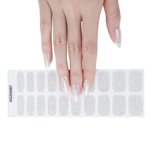 Semi-Cured Gel Nail Wraps NG200087/ Glitter White