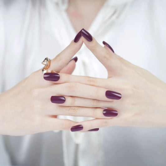 Semi-Cured Gel Nail Wraps NG200065/ Aubergine