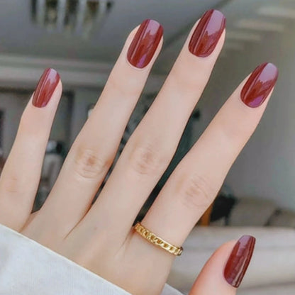 Semi-Cured Gel Nail Wraps NG200005/ Dark Red