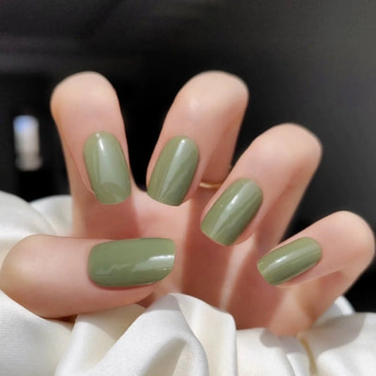 Semi-Cured Gel Nail Wraps NG200028/ Olive Green