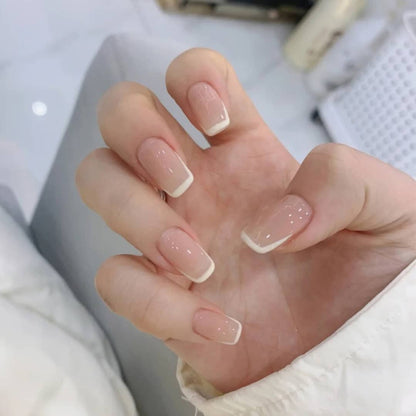 Acrylic Press-On Nails JP1069/ French Square