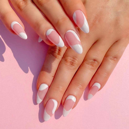 Acrylic Press-On Nails JP1221/ French Design