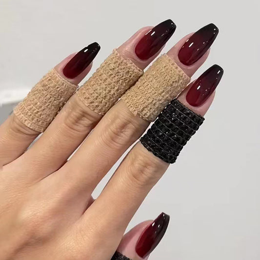 Acrylic Press-On Nails JP2522/ Smoked Red