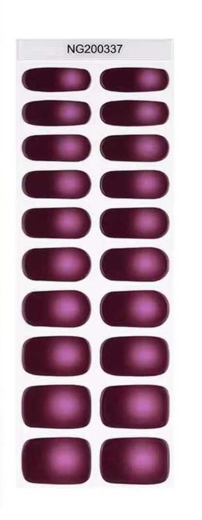 Semi-Cured Gel Nail Wraps NG200337 Dim Purple 20 pieces